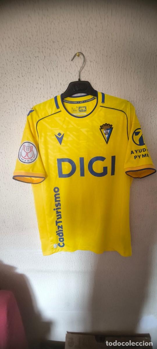 Collectionnisme sportif: Original | Camiseta Futbol Shirt | Talla M | Cadiz CF 36 Ismael Alvarez match worn Copa vs Murcia