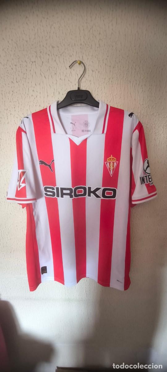 Collectionnisme sportif: Original | Camiseta Futbol Shirt | Talla L | Sporting de Gijon 15 Pablo Vazquez match worn vs Cadiz