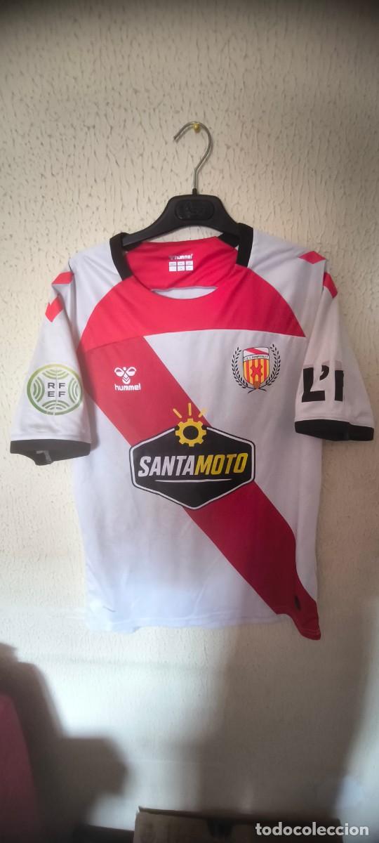 Coleccionismo deportivo: Original | Camiseta Futbol| Talla L | CE l' Hospitalet 7 Javi Serra match worn play offs vs Badalona