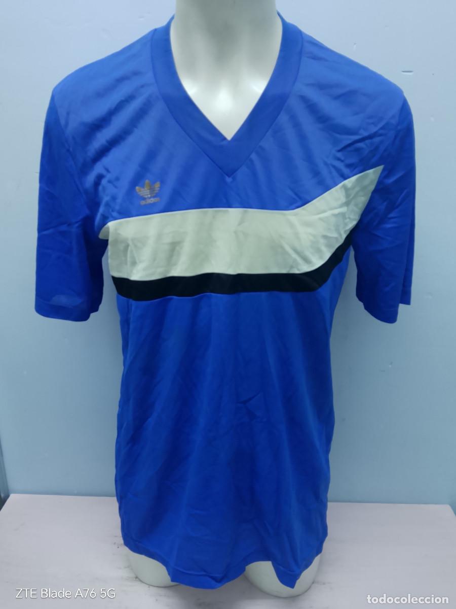 Collectionnisme sportif: 1970 vintage adidas camiseta futbol football shirt xl 58cts