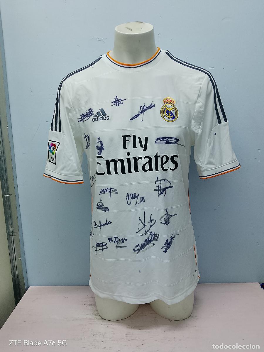 Coleccionismo deportivo: Real Madrid signed players football shirt camiseta futbol 58cts L