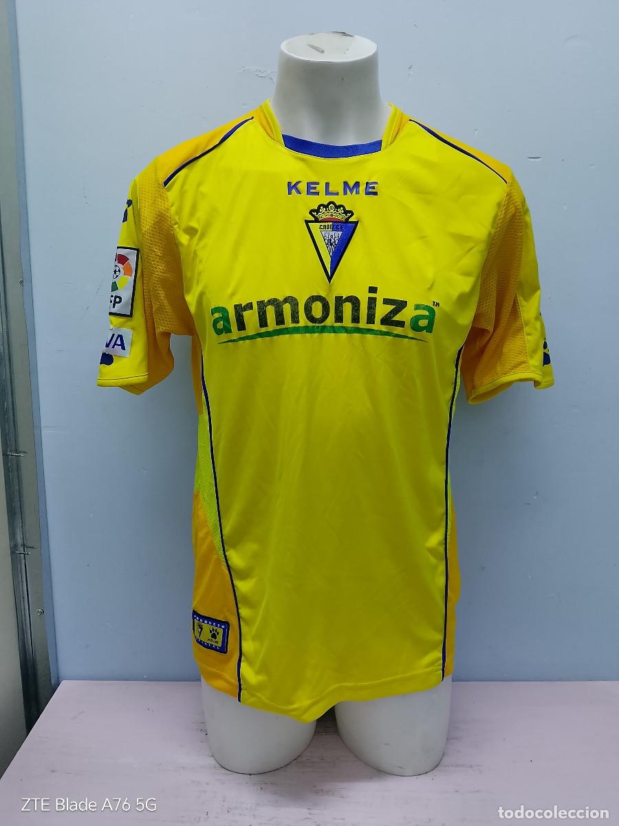 Coleccionismo deportivo: Juanjo Bezares Cadiz cf match worn camiseta futbol football shirt 54cts M-L