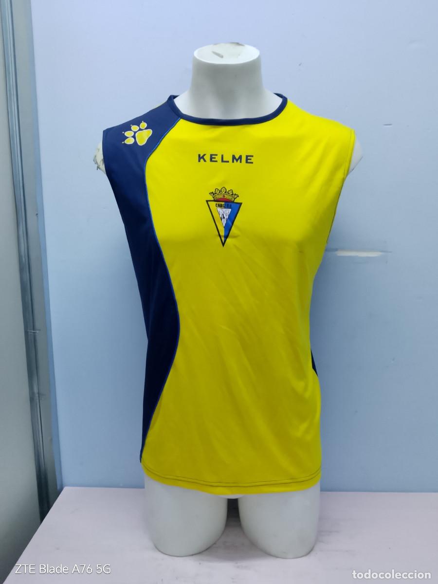 Coleccionismo deportivo: Cadiz cf camsieta futbol football shirt sin mangas xl 54cts