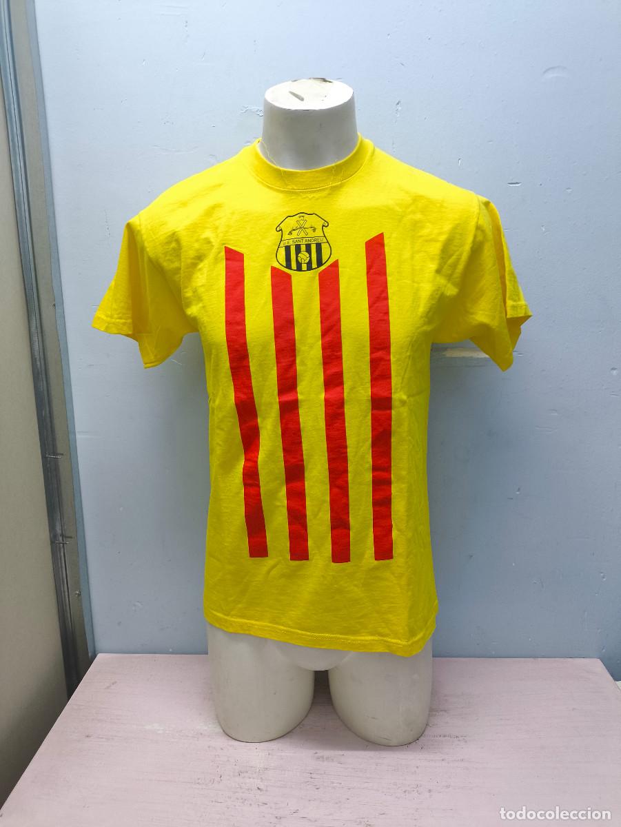 Coleccionismo deportivo: UE Sant Andreu camiseta futbol conmemorativa senyera catalunya M-L 51cts