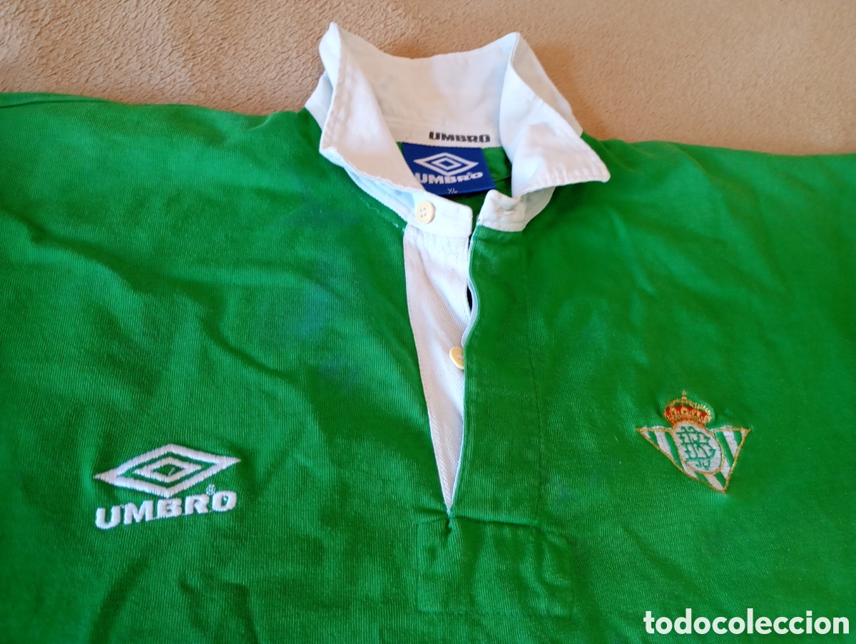 Coleccionismo deportivo: Real Betis Umbro Polo estilo Rugby a&ntilde;os 90 # raro dif&iacute;cil descatalogado camiseta jersey futbol