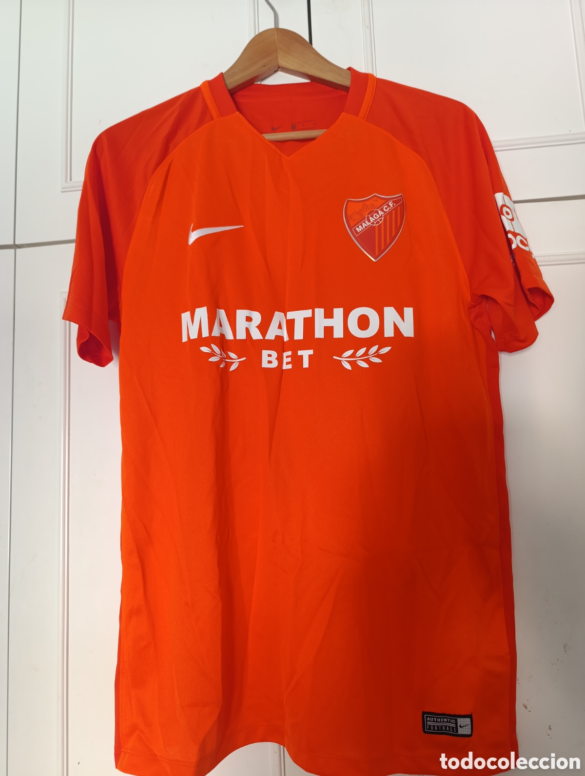 Coleccionismo deportivo: Camiseta matchworn M&aacute;laga CF - Foto 1