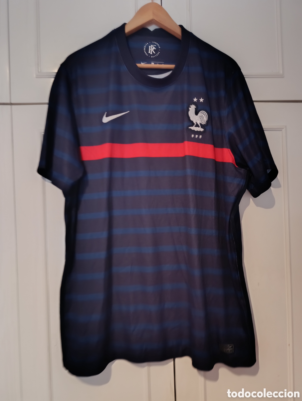 Coleccionismo deportivo: Camiseta casa Selecci&oacute;n de Francia