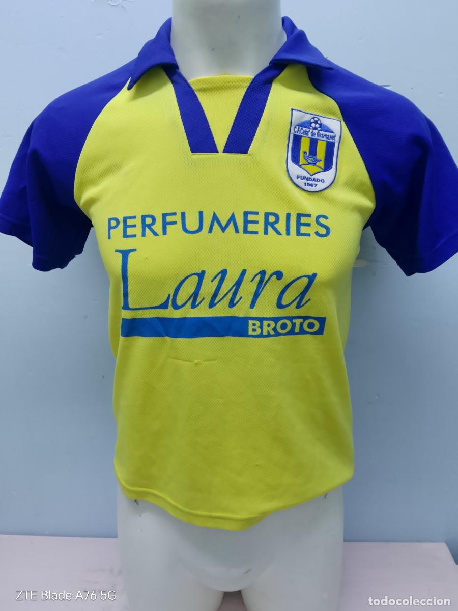 Coleccionismo deportivo: C.F. Calaf de Gramanet vintage camiseta futbol catalunya Santa Coloma xs 50cts