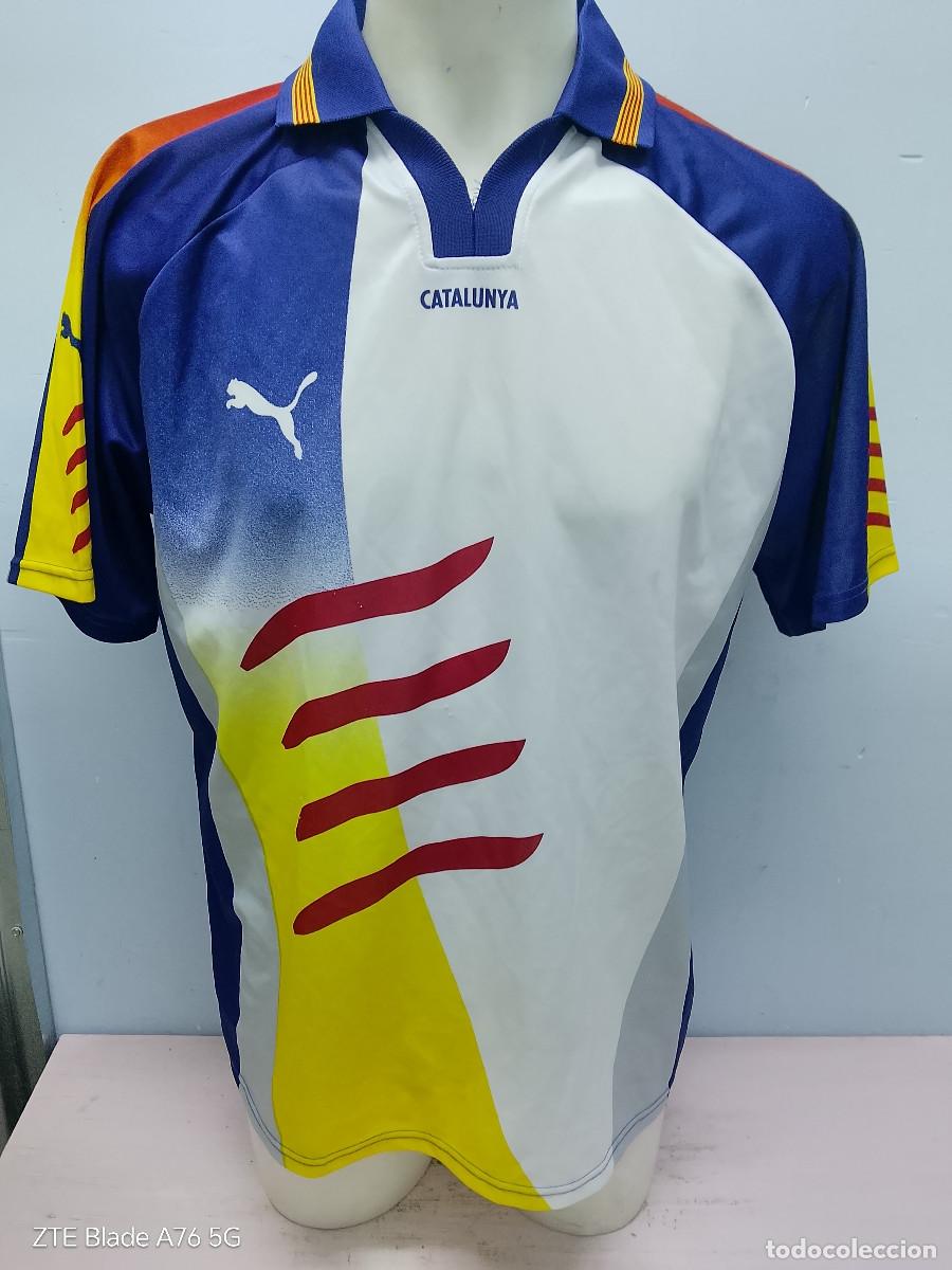 Coleccionismo deportivo: Catalunya match worn camiseta futbol football shirt dorsal borrado L 63cts