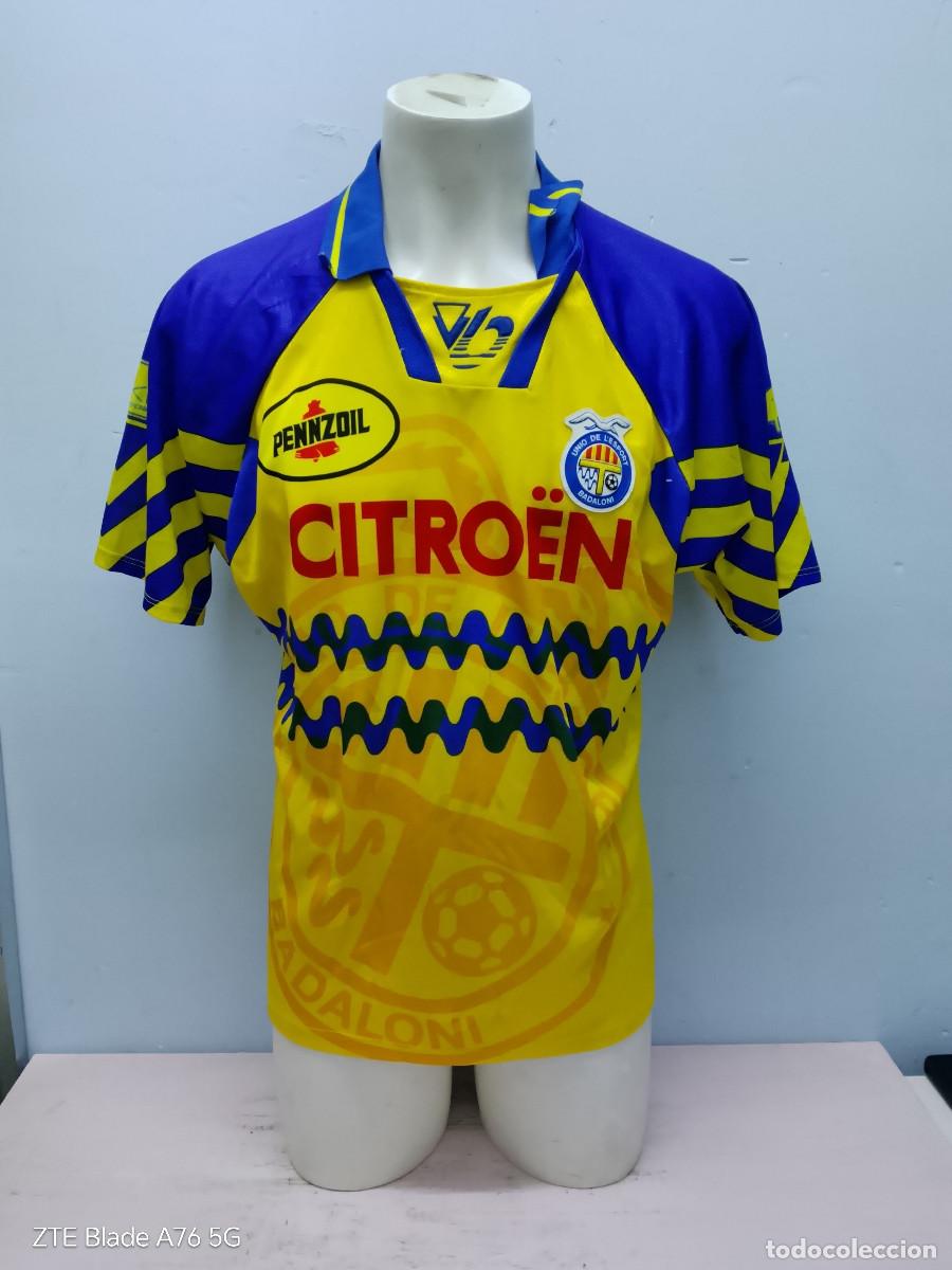 Coleccionismo deportivo: UE Badaloni vintage Badalona match worn camiseta futbol football shirt Catalunya xl
