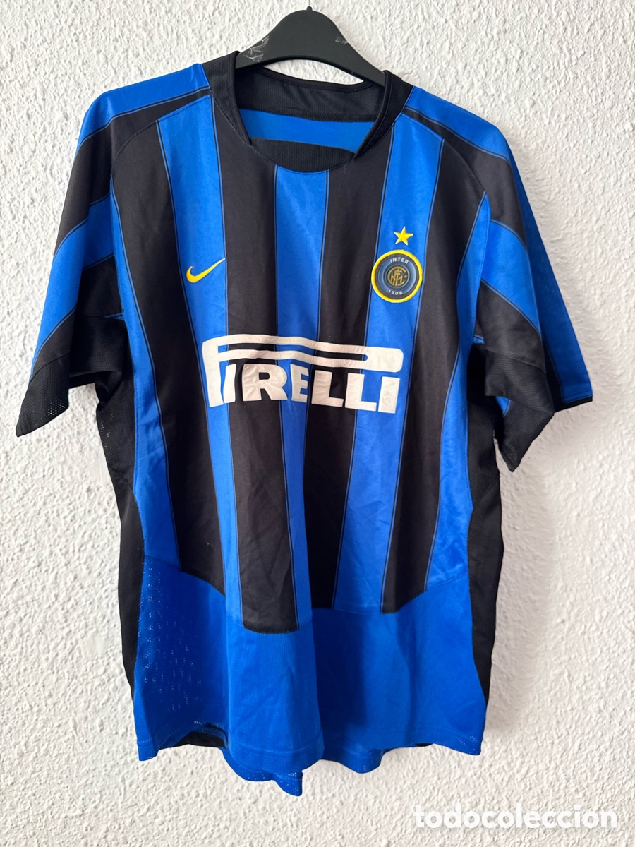 Collezionismo sportivo: Antigua Camiseta deportiva vintage de F&uacute;tbol del Inter de Mil&aacute;n 1908 TALLA -L- Nike