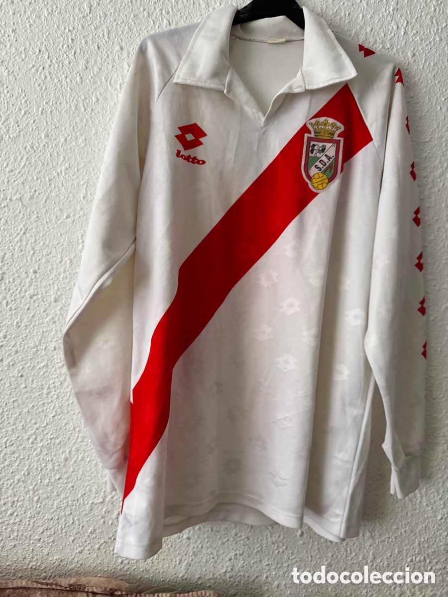 Collezionismo sportivo: Antigua Camiseta deportiva manga larga N&deg;7 de F&uacute;tbol vintage del Rayo Vallecano TALLA -XL- Lotto
