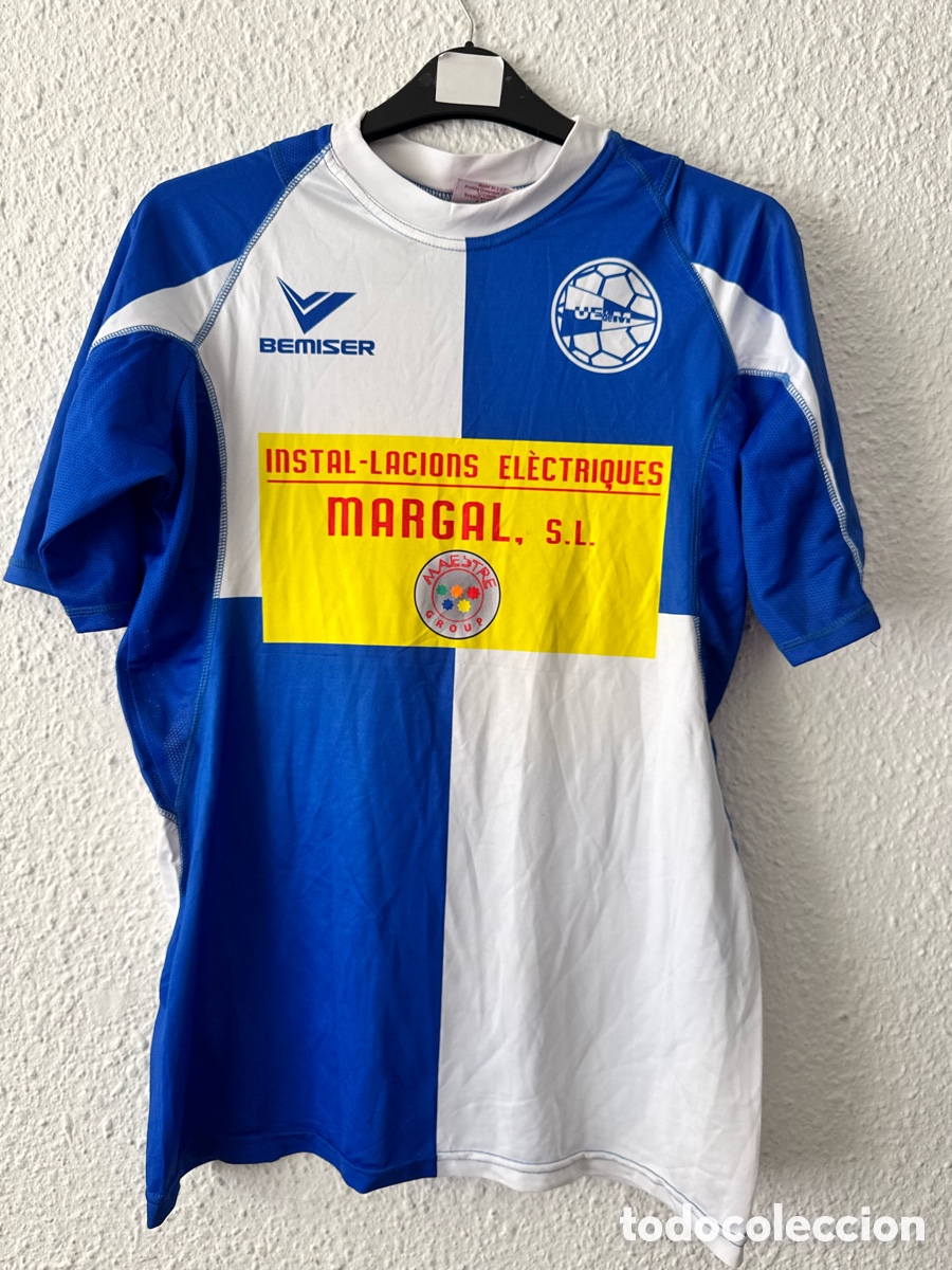 Collezionismo sportivo: Antigua Camiseta deportiva de F&uacute;tbol oficial de la Uni&oacute; Esportiva Vic (UE Vic) TALLA -L- Bemiser