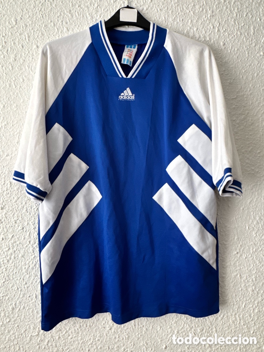 Coleccionismo deportivo: Antigua Camiseta deportiva vintage de f&uacute;tbol TALLA -L- Adidas Equipment