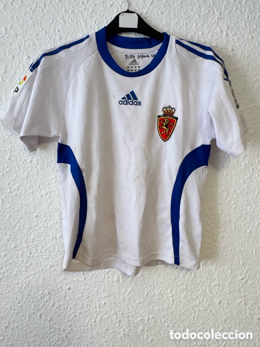 Sammelleidenschaft Sport: Antigua Camiseta deportiva de F&uacute;tbol Real Zaragoza TALLA -10- Adidas