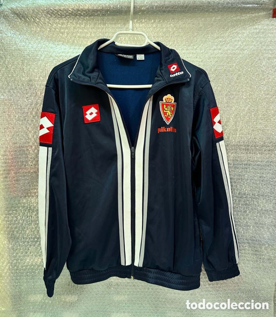 Sammelleidenschaft Sport: Antigua Chaqueta Chandal deportiva de F&uacute;tbol ZARAGOZA PIKOLIN TALLA -L- Lotto