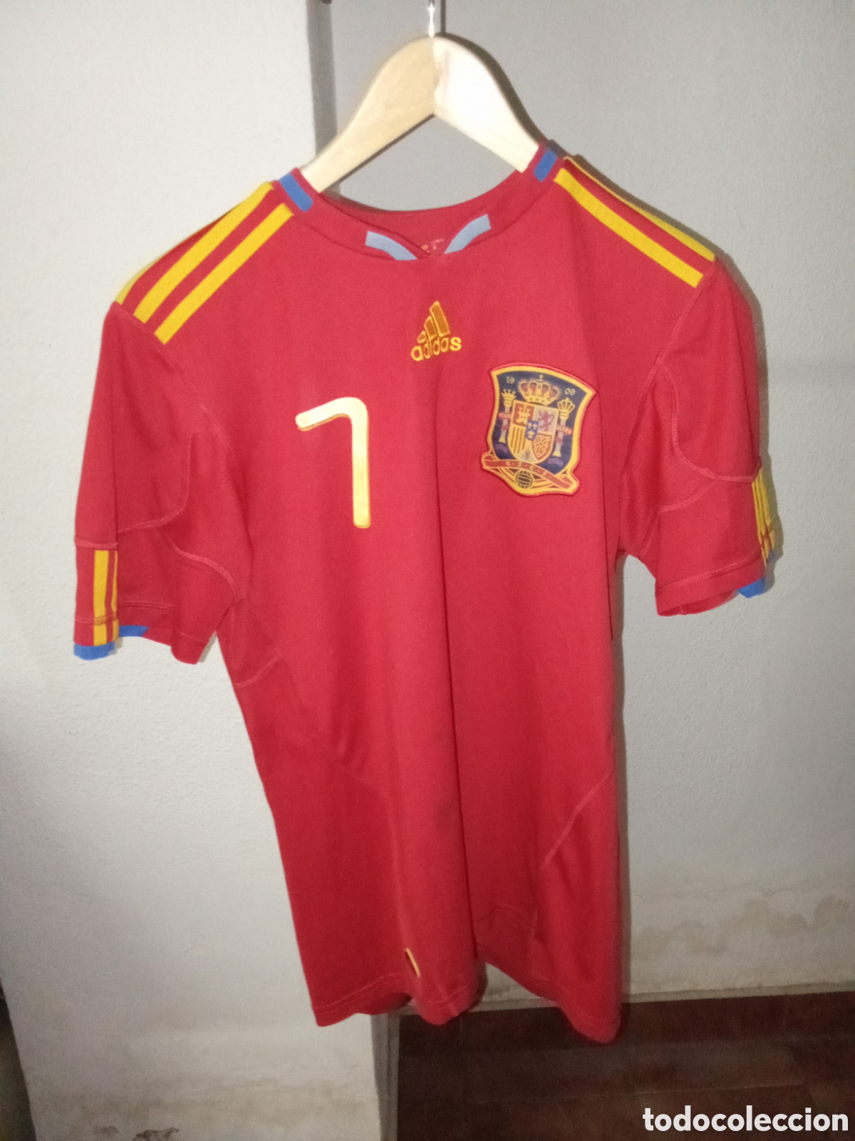 Sammelleidenschaft Sport: AUTENTICA CAMISETA DE LA ROJA DE DAVID VILLA 7 DEL MUNDIAL 2010 YA QUE NO LLEVA LA ESTRELLA