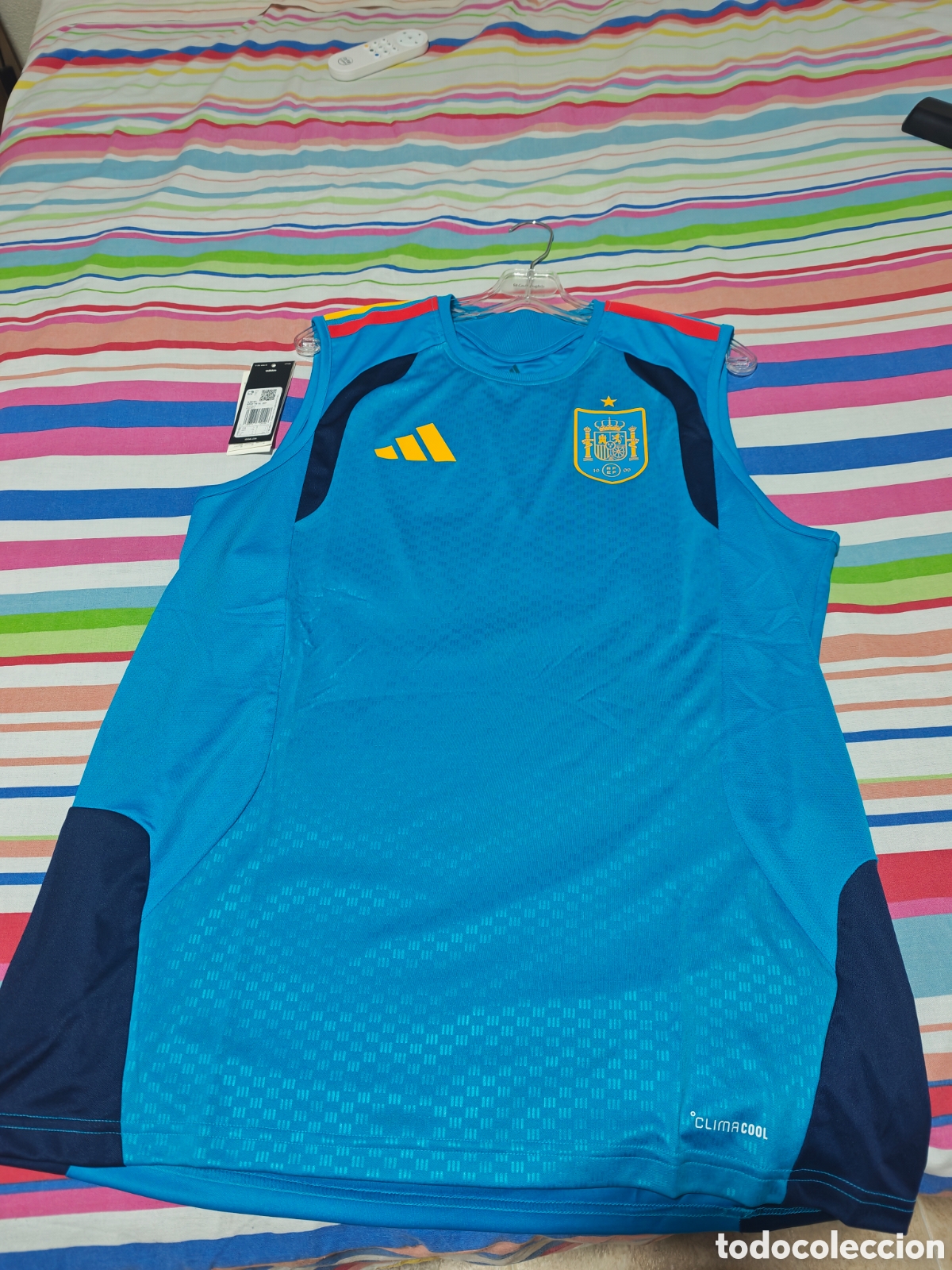 Collectionnisme sportif: Camiseta entreno sin mangas espa&ntilde;a