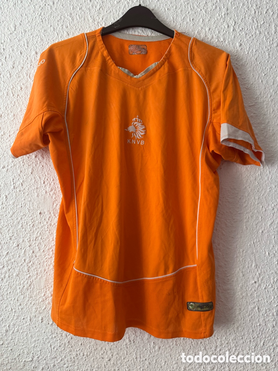 Sports collectibles: Antigua Camiseta deportiva f&uacute;tbol vintage KNVB HOLLAND TALLA -L-