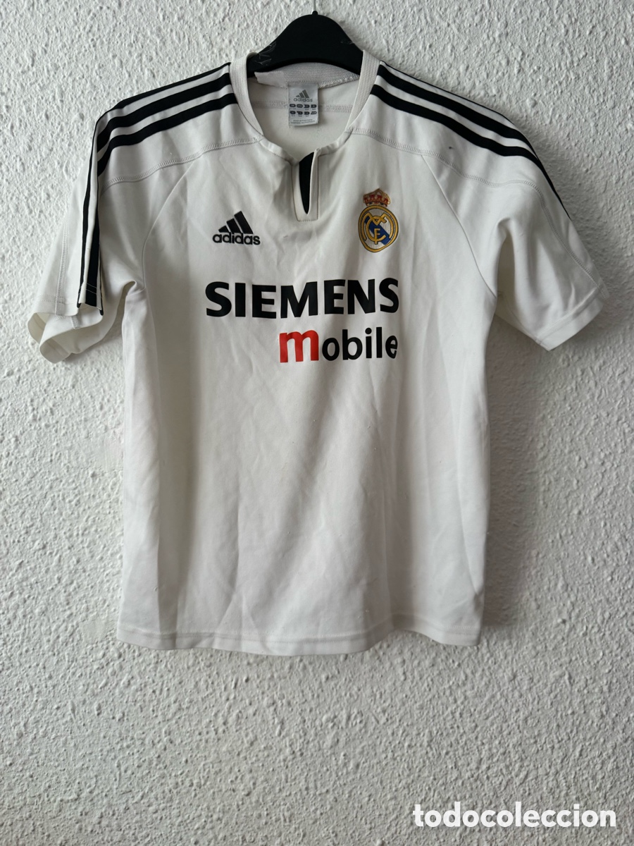 Sports collectibles: Antigua Camiseta deportiva de F&uacute;tbol Real Madrid siemens mobile TALLA -S- Adidas