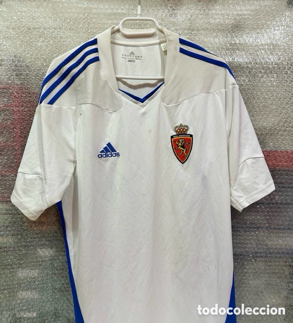 Sports collectibles: Antigua Camiseta deportiva de F&uacute;tbol Real Zaragoza TALLA -L-