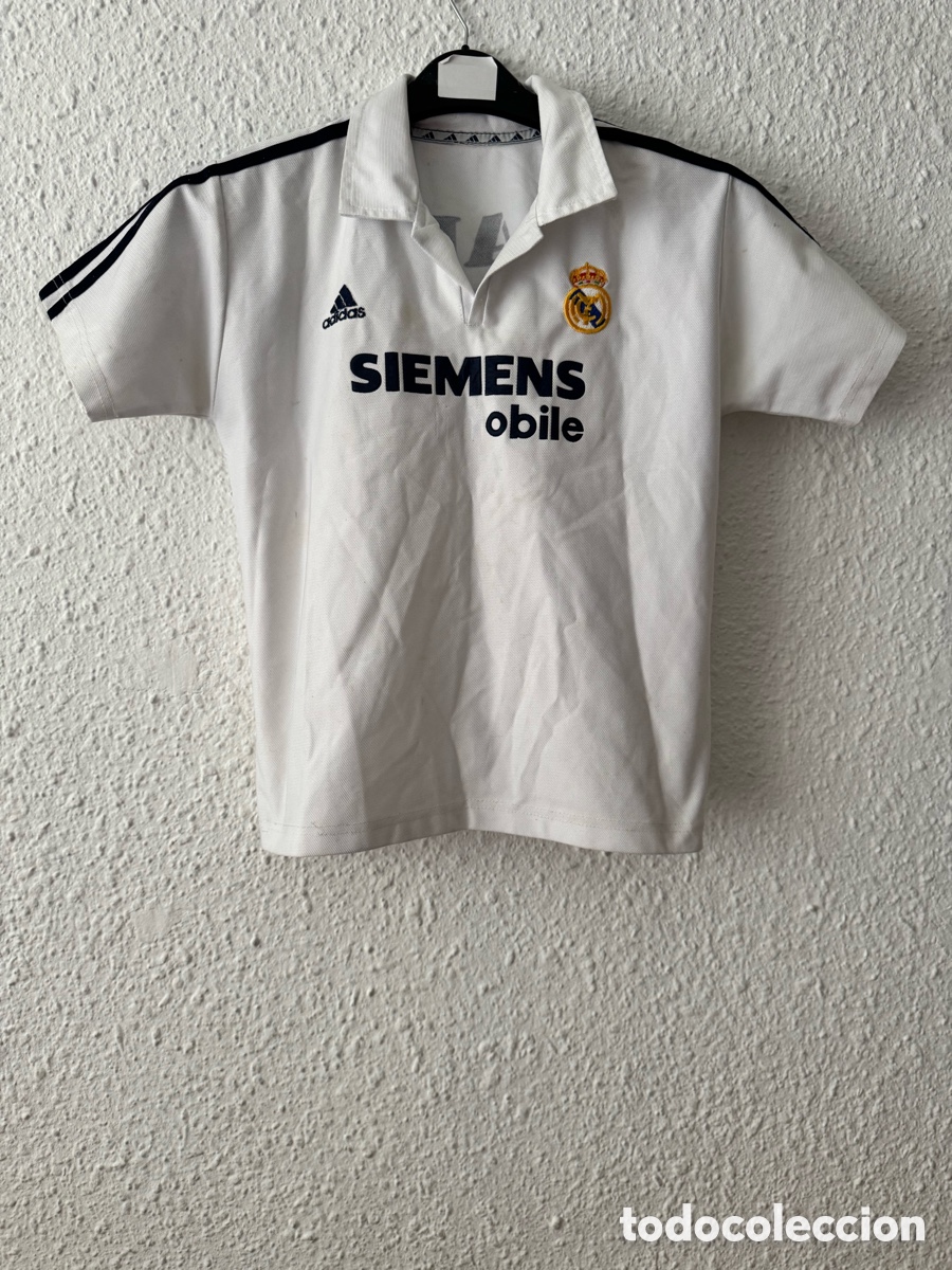 Sports collectibles: Antigua Camiseta deportiva vintage de F&uacute;tbol Real Madrid TALLA -Ni&ntilde;o- Adidas