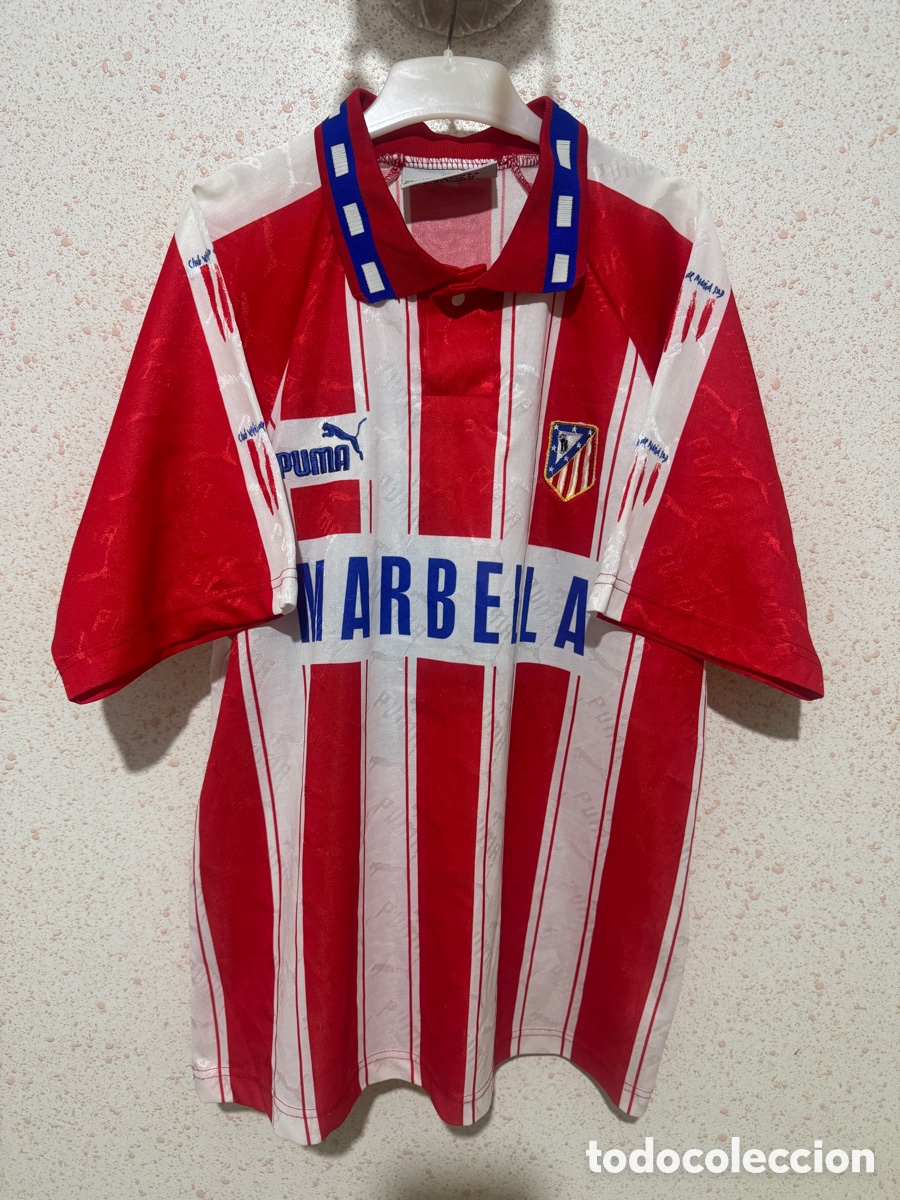 Coleccionismo deportivo: Camiseta Atletico Madrid 1994/95 - Dorsal Simeone #14