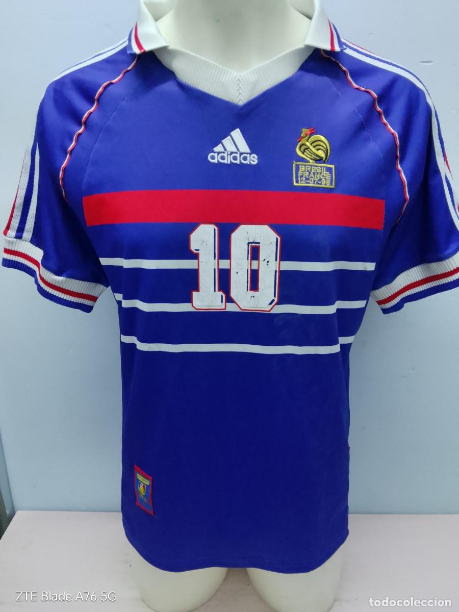Coleccionismo deportivo: France Zidane (tara dorsal) camiseta futbol football shirt L 57cts