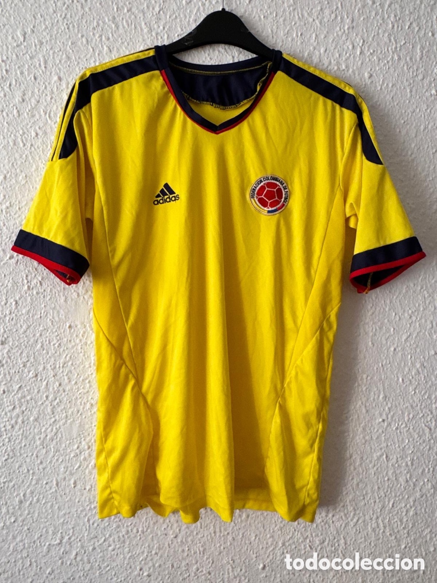 Coleccionismo deportivo: Antigua Camiseta deportiva de F&uacute;tbol COLOMBIANO TALLA -L- Adidas
