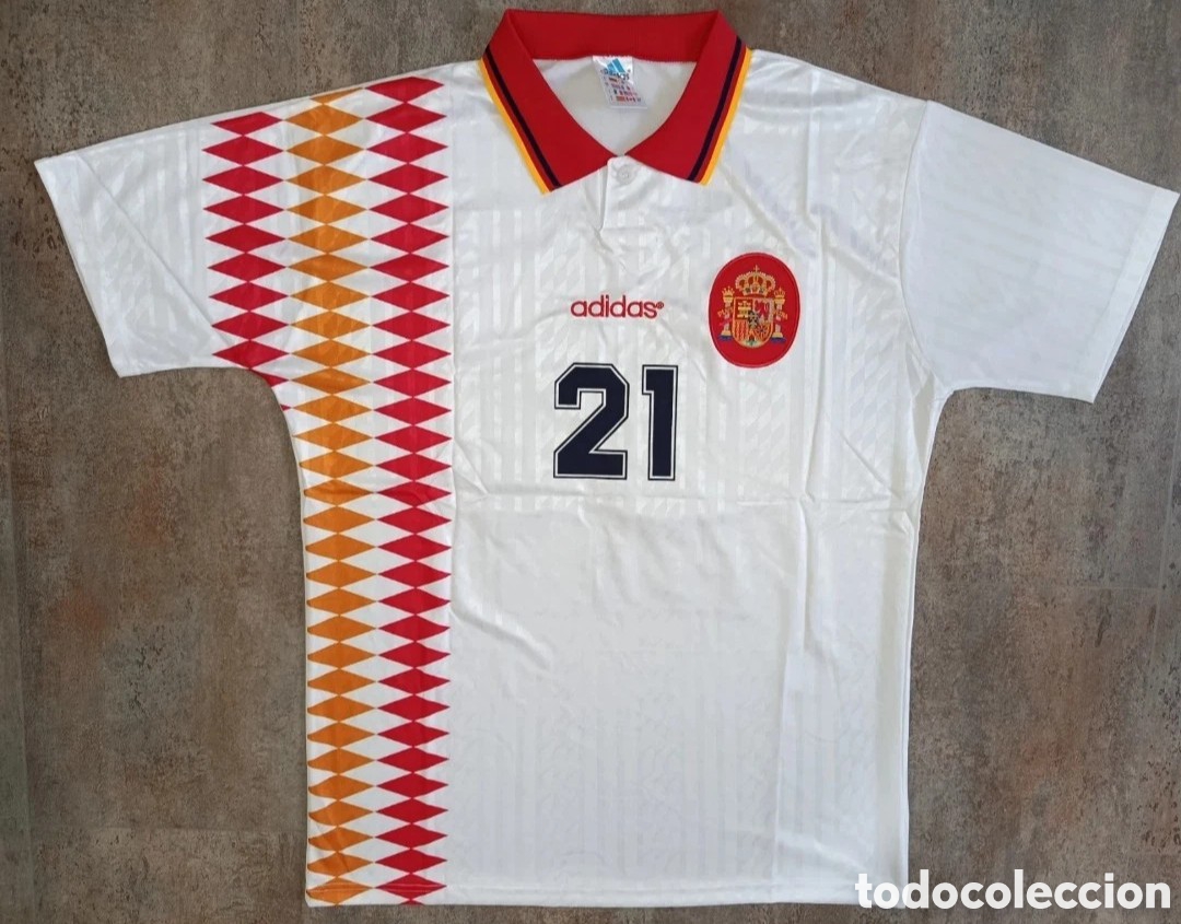 Sports collectibles: Camiseta Luis Enrique Espa&ntilde;a Mundial 1994
