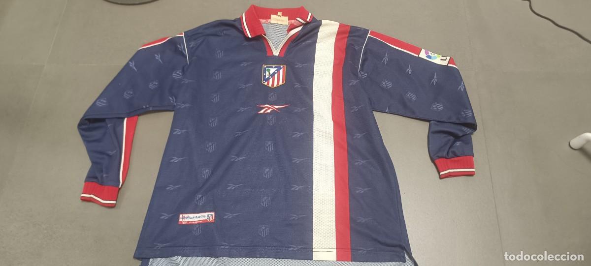 Coleccionismo deportivo: ORIGINAL CAMISETA MANGAS LARGAS REEBOK DEL ATHLETICO DE MADRID A&Ntilde;O 1998 1999, MUY BUENAS CONDICIONES
