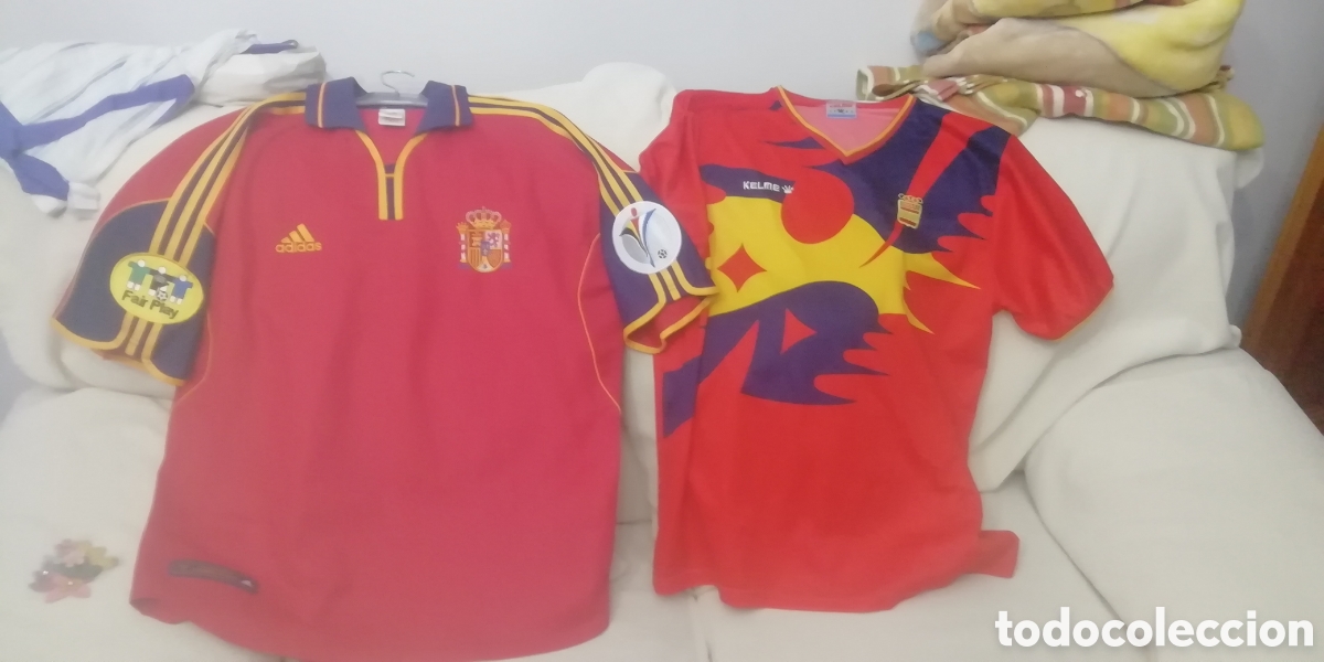 Coleccionismo deportivo: Camisetas Espa&ntilde;a hist&oacute;ricas. Talla L.