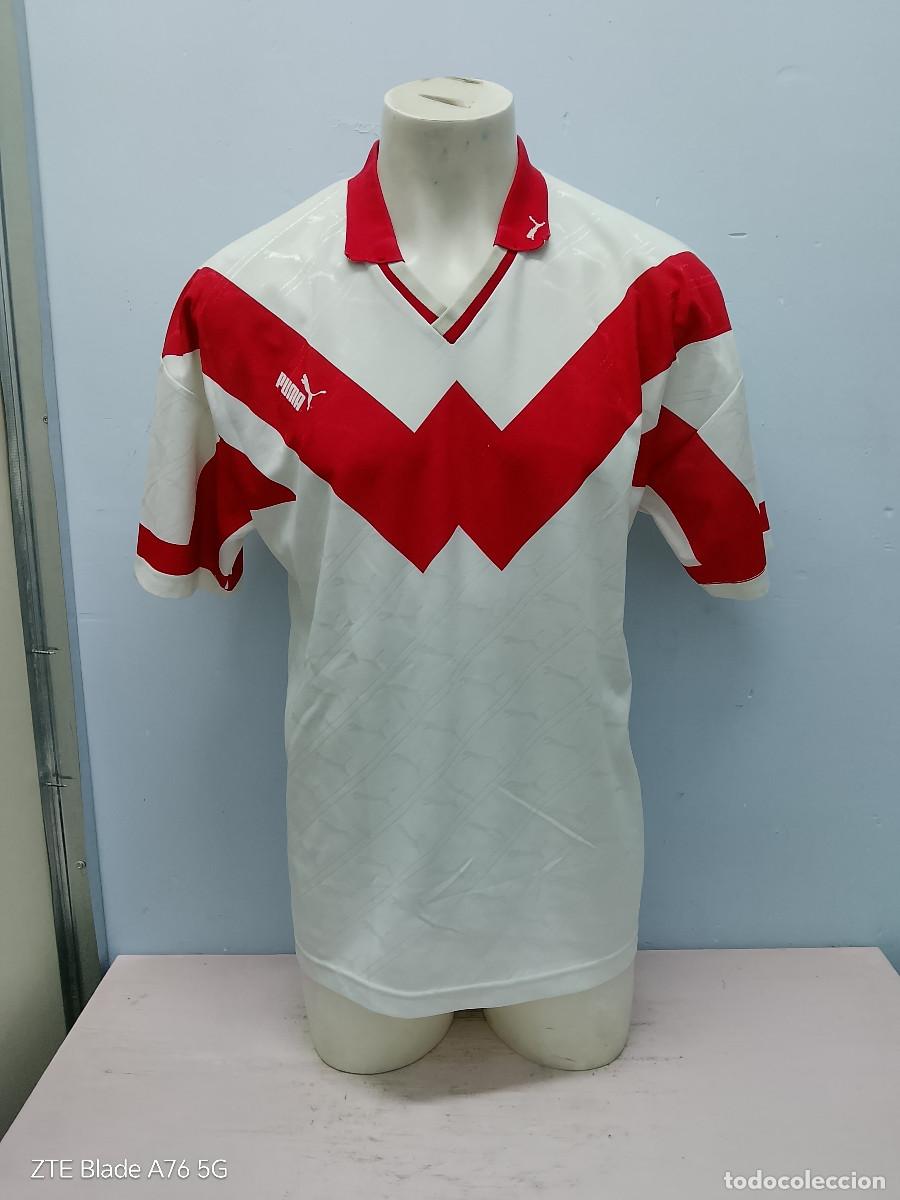 Coleccionismo deportivo: vintage match worn puma 1991 camiseta futbol football shirt L 61cts