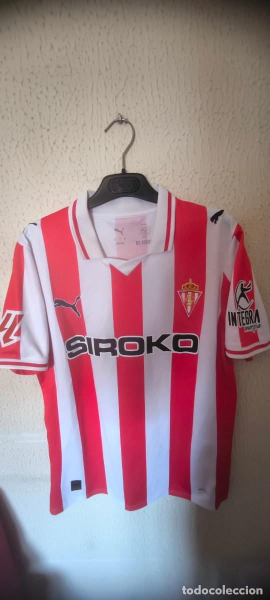 Collectionnisme sportif: Original | Camiseta Futbol Shirt | Talla M | Sporting de Gijon - 7 Gaspar Campos - match worn