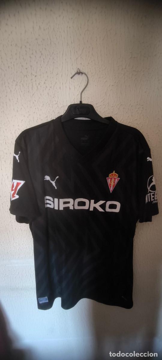 Coleccionismo deportivo: Original | Camiseta Futbol | Talla L | Sporting de Gijon 32 Elmo Henriksson player issue match worn