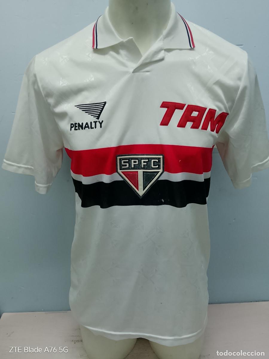 Coleccionismo deportivo: Sao Paulo FC Brasil camiseta futbol football shirt vintage (tara Hole) m 54CTS