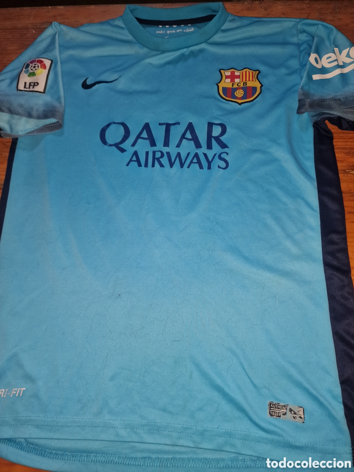 Coleccionismo deportivo: Camiseta f&uacute;tbol club Barcelona,Messi n&uacute;mero 10,qatar airways