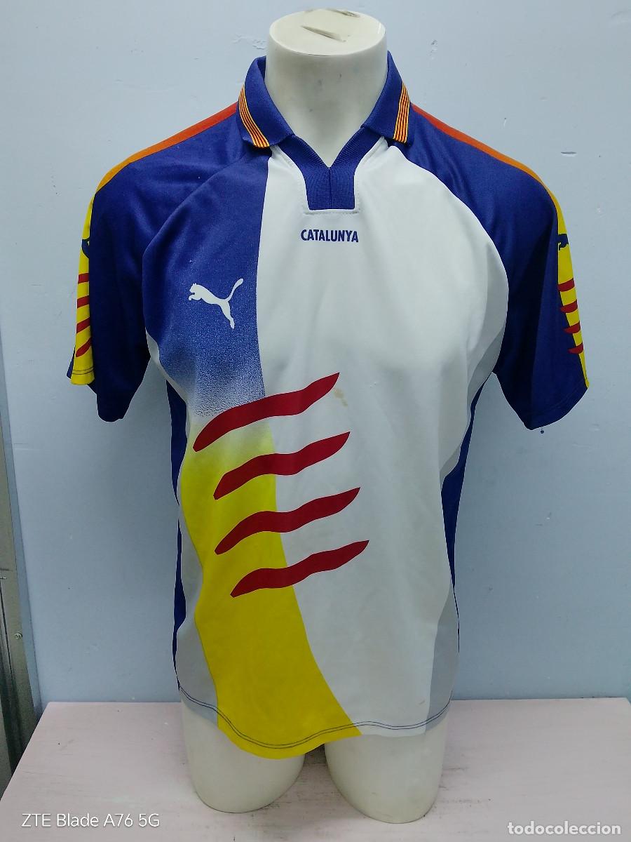 Coleccionismo deportivo: Catalunya seleccio match worn camiseta futbol football shirt national team seleccion catalana M 62ct