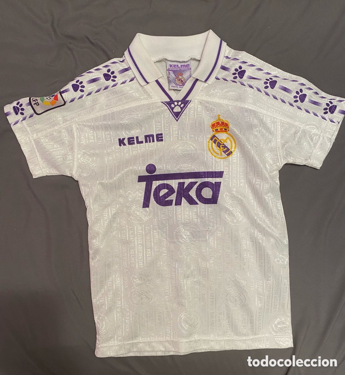 Coleccionismo deportivo: Camiseta del Madrid de Mijatovic, talla ni&ntilde;o