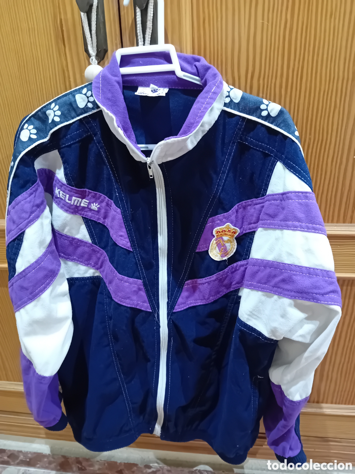 Coleccionismo deportivo: REAL MADRID KELME CHAQUETA SUDADERA CHANDAL TALLA XL. A&Ntilde;OS 90