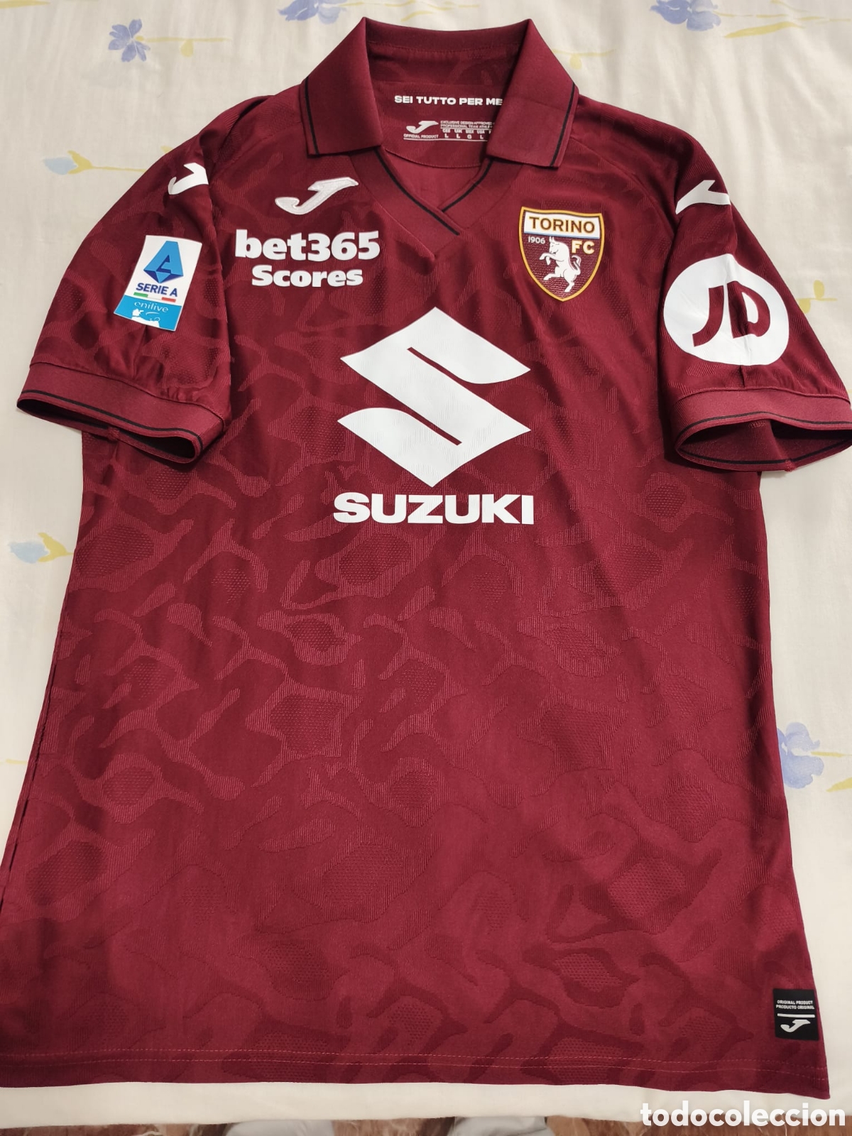 Coleccionismo deportivo: Camiseta matchworn FC Torino de Italia