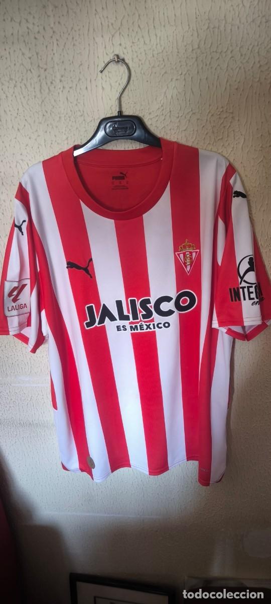 Coleccionismo deportivo: Original | Camiseta Futbol Shirt | Talla XL | Sporting de Gijon 14 Axel Bamba player issue vs Racing
