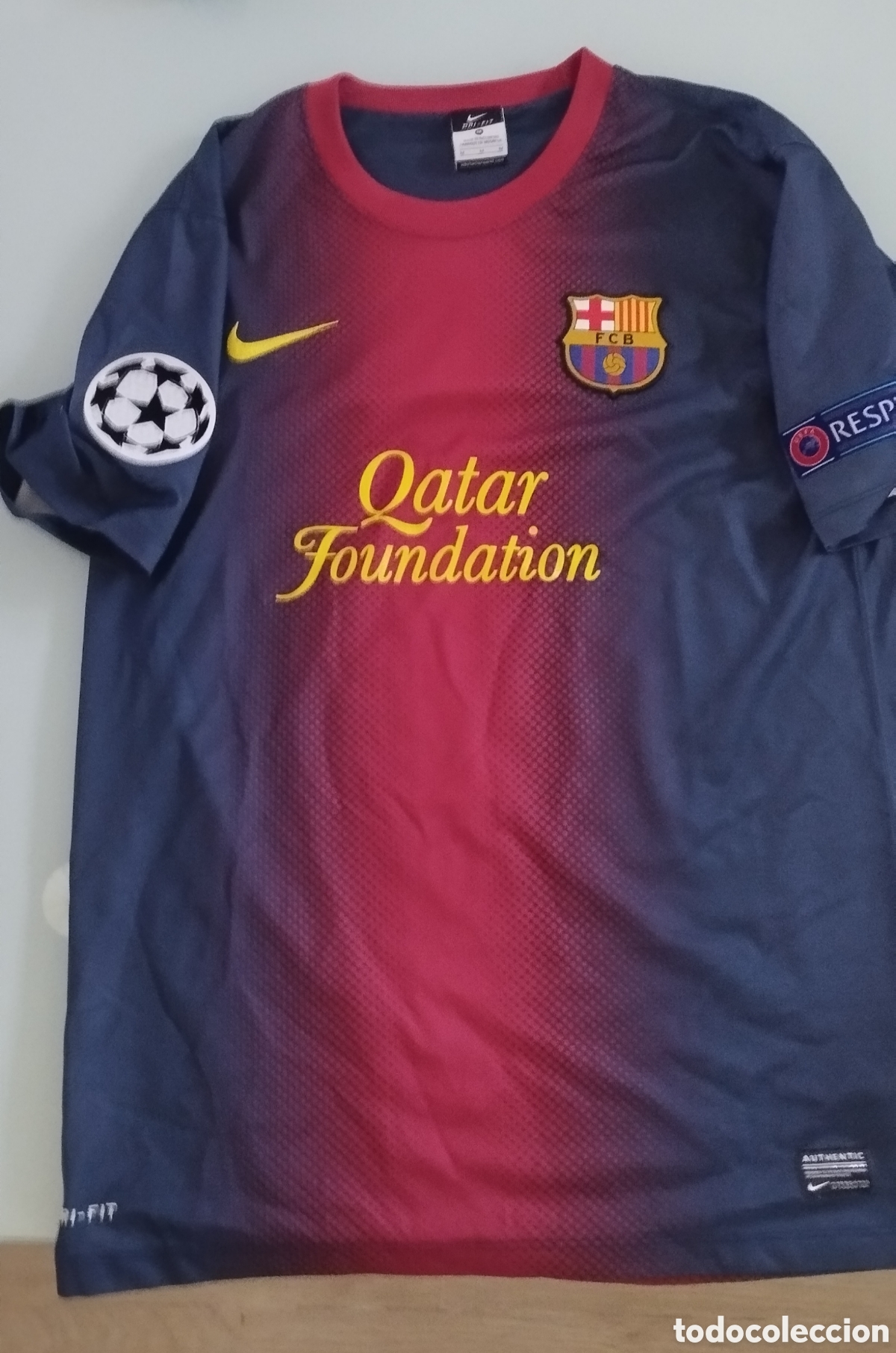 Sports collectibles: Camiseta fc barcelona edicion champions talla M