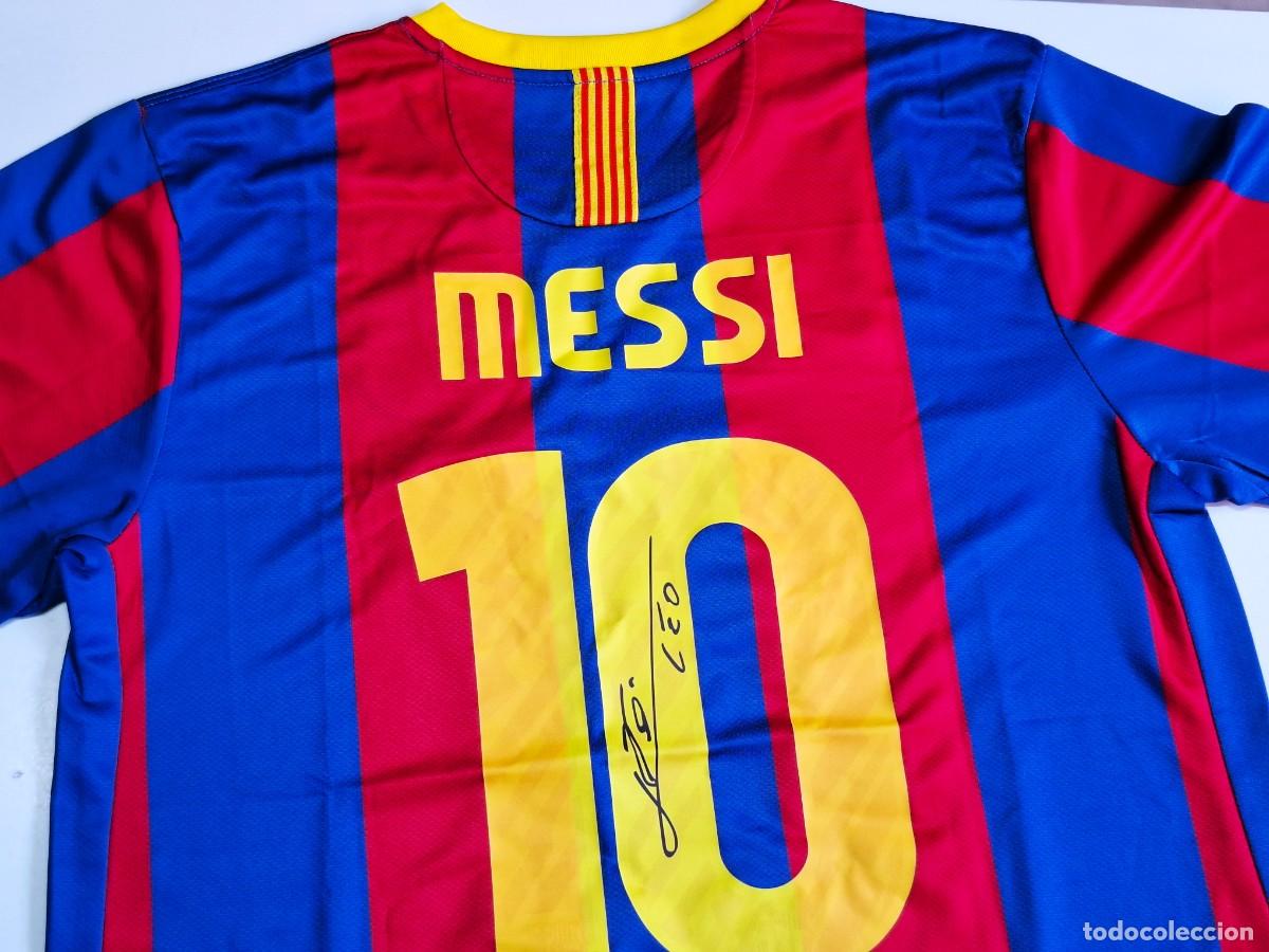 Coleccionismo deportivo: FC BARCELONA - CAMISETA FIRMADA - MESSI - Liga Espa&ntilde;ola de Futbol FCB Barcelona