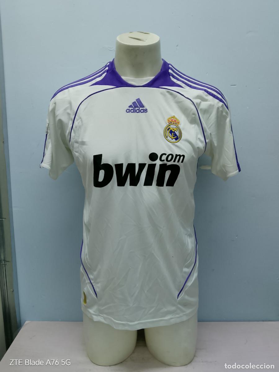 Coleccionismo deportivo: Real Madrid (tara parche) camiseta futbol football shirt M 55cts