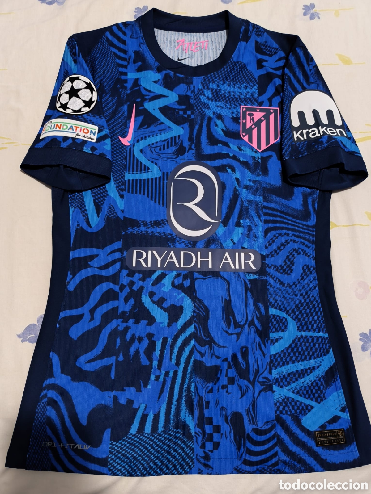 Coleccionismo deportivo: Camiseta matchworn Atl&eacute;tico Madrid