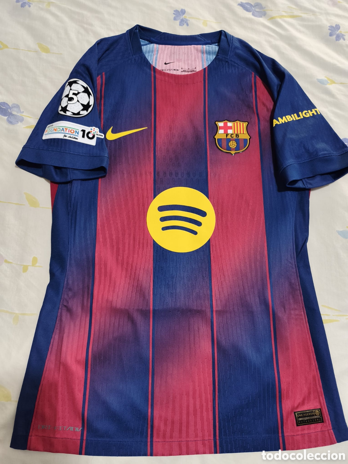 Coleccionismo deportivo: Camiseta matchworn FC Barcelona Pedri