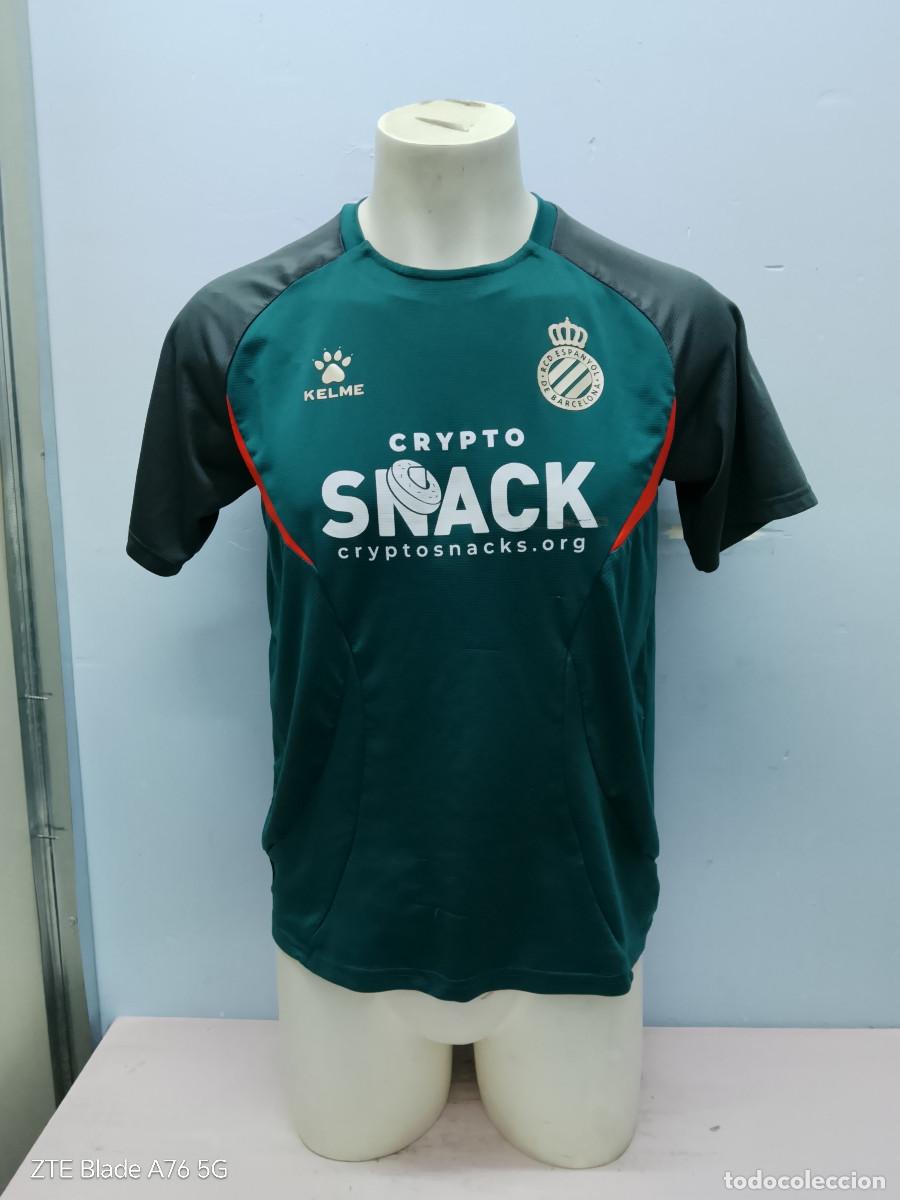 Coleccionismo deportivo: RCD Espanyol camiseta futbol football shirt training entreno M 54cts