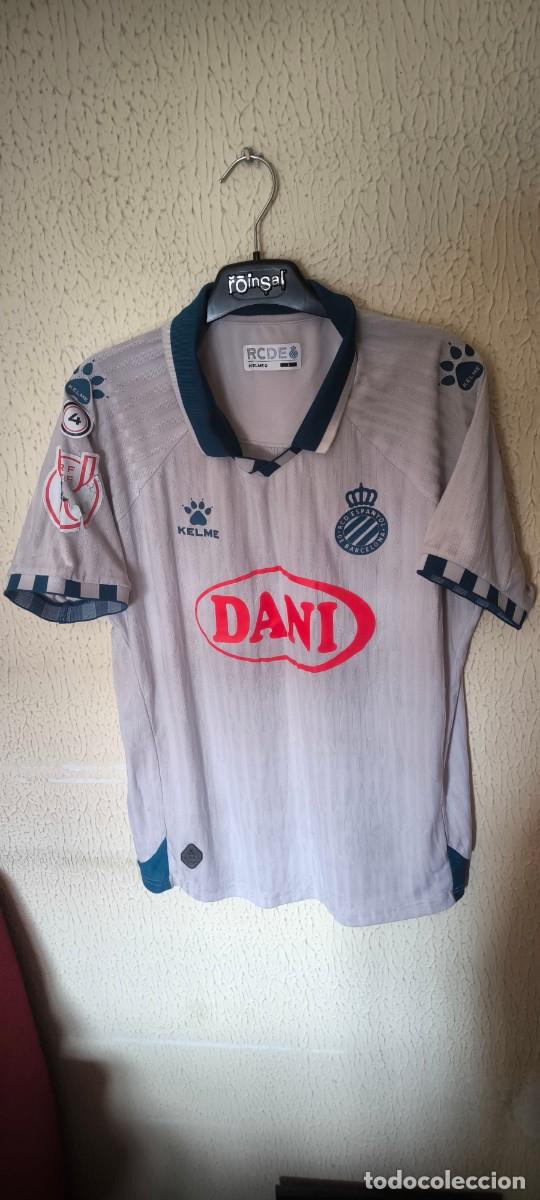Coleccionismo deportivo: Original| Camiseta Futbol| Talla L | RCD Espanyol 18 Charles Pickel match worn Copa v Atletic Lleida