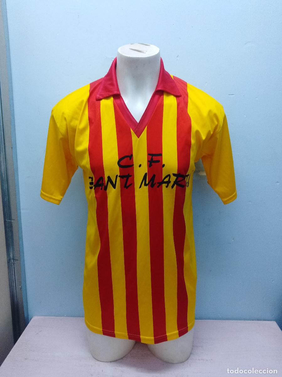 Coleccionismo deportivo: CE Sant Marti Barcelona senyera catalunya camiseta futbol football shirt sant andreu L vintage